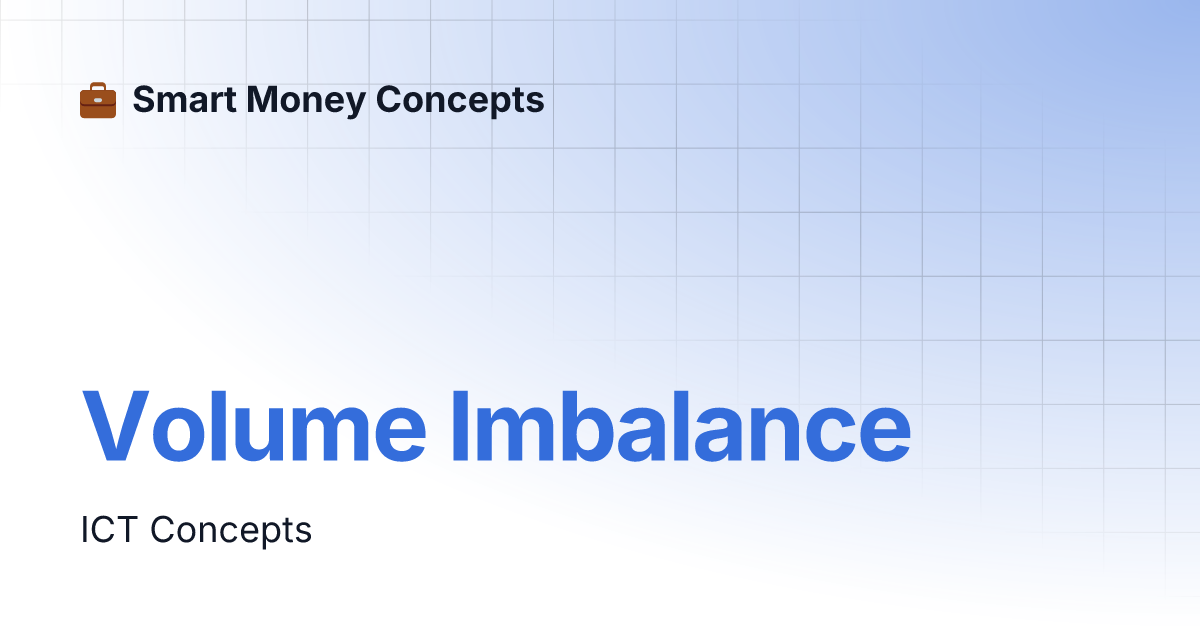 Volume Imbalance Smart Money Concepts